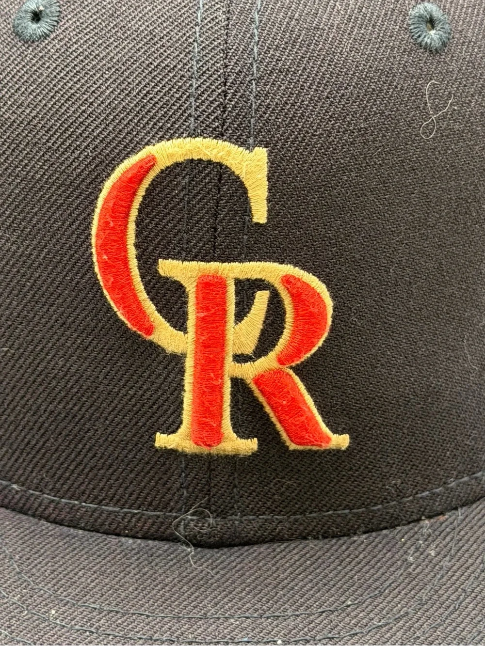 MLB Colorado Rockies Navy Red Cream Patch Cap
